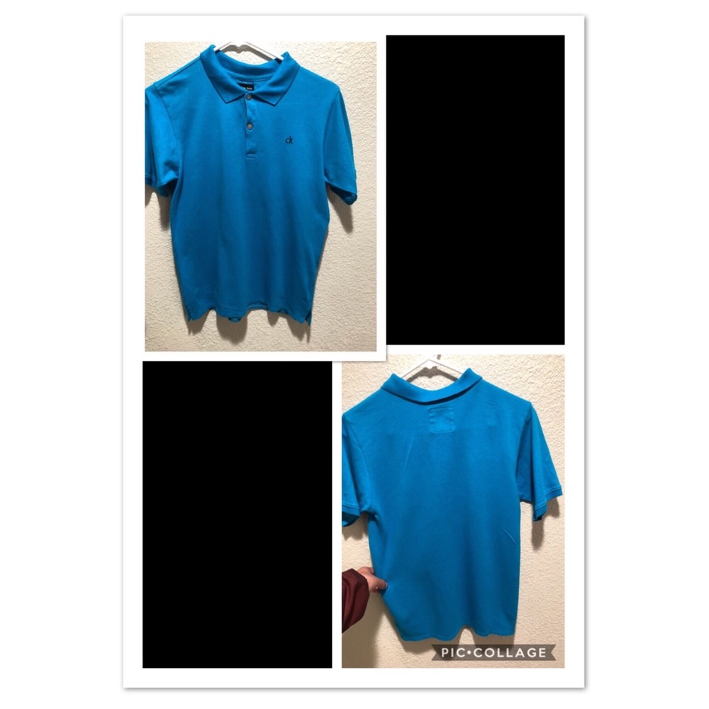 CALVIN KLEIN BLUE SHIRT . Boy size 14-16
